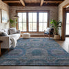 Piper Looms Mayfield Geometric AMF1221 Blue Machine Washable Area Rug Lifestyle Image Feature
