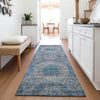 Piper Looms Mayfield Geometric AMF1221 Blue Machine Washable Area Rug Runner Lifestyle Image Feature