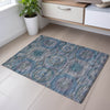 Piper Looms Mayfield Geometric AMF1221 Blue Machine Washable Area Rug Scatter Lifestyle Image Feature