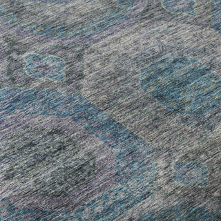 Piper Looms Mayfield Geometric AMF1221 Blue Machine Washable Area Rug Swatch Image