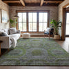 Piper Looms Mayfield Geometric AMF1221 Olive Machine Washable Area Rug Lifestyle Image Feature