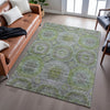 Piper Looms Mayfield Geometric AMF1221 Olive Machine Washable Area Rug Lifestyle Image Feature