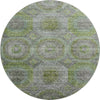 Piper Looms Mayfield Geometric AMF1221 Olive Machine Washable Area Rug Round Main Image