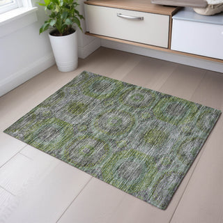 Piper Looms Mayfield Geometric AMF1221 Olive Machine Washable Area Rug Scatter Lifestyle Image Feature