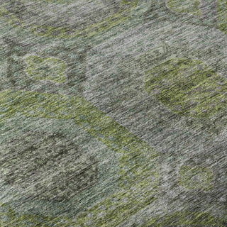 Piper Looms Mayfield Geometric AMF1221 Olive Machine Washable Area Rug Swatch Image