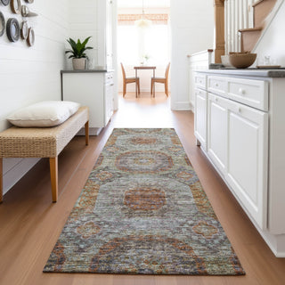 Piper Looms Mayfield Geometric AMF1221 Paprika Machine Washable Area Rug Runner Lifestyle Image Feature