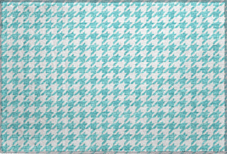 Piper Looms Mayfield Houndstooth AMF137 Aqua Machine Washable Area Rug Scatter Main Image