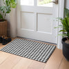 Piper Looms Mayfield Houndstooth AMF137 Black Machine Washable Area Rug Scatter Lifestyle Image Feature