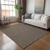 Piper Looms Mayfield Houndstooth AMF137 Chocolate Machine Washable Area Rug Lifestyle Image Feature