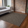Piper Looms Mayfield Houndstooth AMF137 Chocolate Machine Washable Area Rug Lifestyle Image Feature