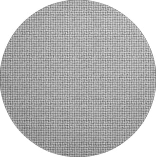 Piper Looms Mayfield Houndstooth AMF137 Gray Machine Washable Area Rug Round Main Image