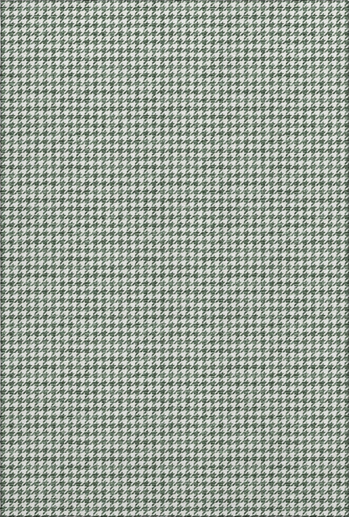 Piper Looms Mayfield Houndstooth AMF137 Green Machine Washable Area Rug main image