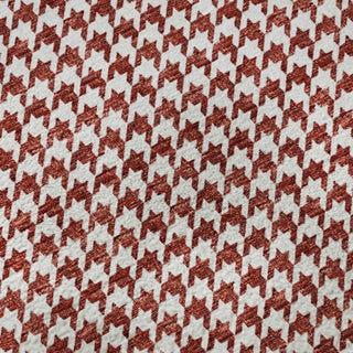 Piper Looms Mayfield Houndstooth AMF137 Red Machine Washable Area Rug Swatch Image