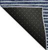 Piper Looms Mayfield Stripes AMF138 Navy Machine Washable Area Rug Backing Image