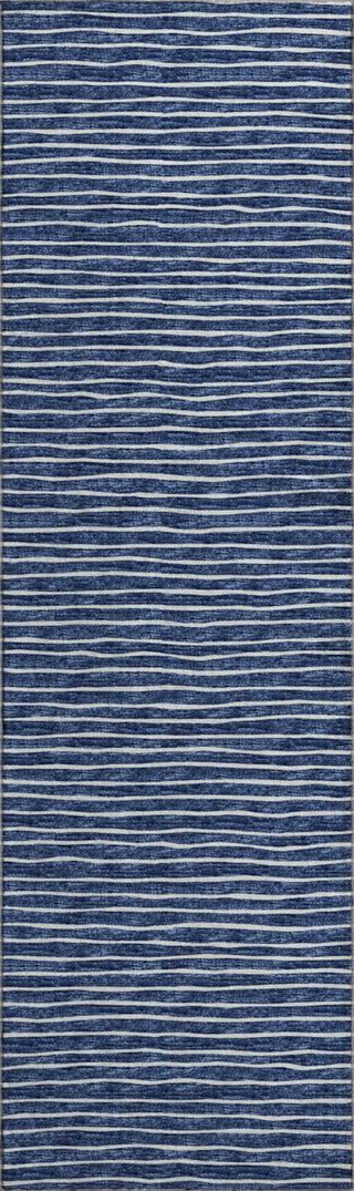 Piper Looms Mayfield Stripes AMF138 Navy Machine Washable Area Rug Runner Main Image