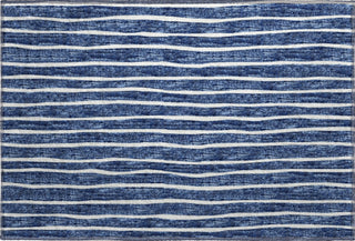 Piper Looms Mayfield Stripes AMF138 Navy Machine Washable Area Rug Scatter Main Image
