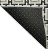 Piper Looms Mayfield Modern Squares AMF139 Black Machine Washable Area Rug Backing Image