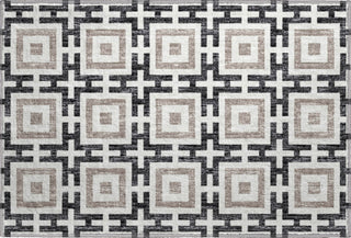 Piper Looms Mayfield Modern Squares AMF139 Black Machine Washable Area Rug Scatter Main Image