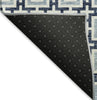 Piper Looms Mayfield Modern Squares AMF139 Navy Machine Washable Area Rug Backing Image