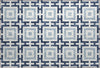 Piper Looms Mayfield Modern Squares AMF139 Navy Machine Washable Area Rug Scatter Main Image