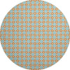 Piper Looms Mayfield Modern Squares AMF139 Orange Machine Washable Area Rug Round Main Image