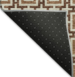 Piper Looms Mayfield Modern Squares AMF139 Paprika Machine Washable Area Rug Backing Image