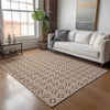 Piper Looms Mayfield Modern Squares AMF139 Paprika Machine Washable Area Rug Lifestyle Image Feature