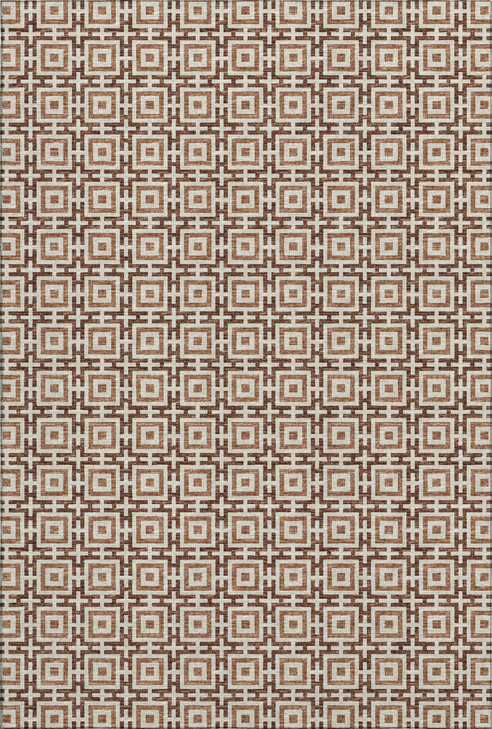 Piper Looms Mayfield Modern Squares AMF139 Paprika Machine Washable Area Rug main image