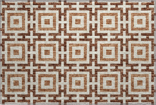 Piper Looms Mayfield Modern Squares AMF139 Paprika Machine Washable Area Rug Scatter Main Image