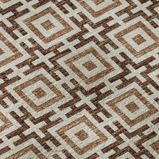 Piper Looms Mayfield Modern Squares AMF139 Paprika Machine Washable Area Rug Swatch Image