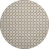 Piper Looms Mayfield Modern Squares AMF139 Taupe Machine Washable Area Rug Round Main Image