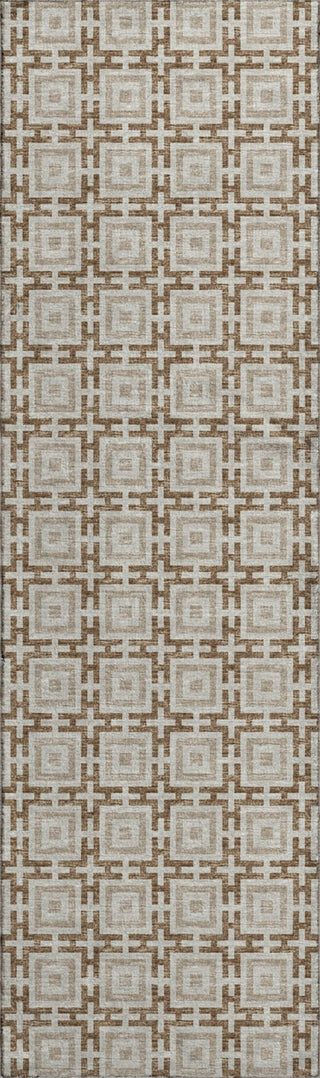 Piper Looms Mayfield Modern Squares AMF139 Taupe Machine Washable Area Rug Runner Main Image