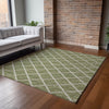 Piper Looms Mayfield Lattice AMF140 Aloe Machine Washable Area Rug Lifestyle Image Feature