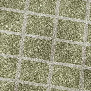 Piper Looms Mayfield Lattice AMF140 Aloe Machine Washable Area Rug Swatch Image