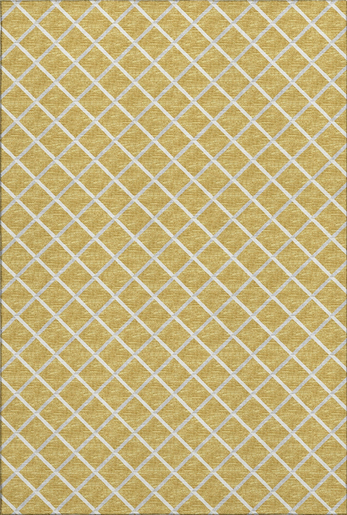 Piper Looms Mayfield Lattice AMF140 Gold Machine Washable Area Rug main image