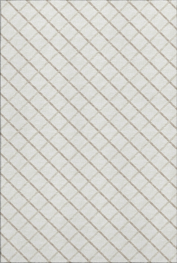 Piper Looms Mayfield Lattice AMF140 Ivory Machine Washable Area Rug main image