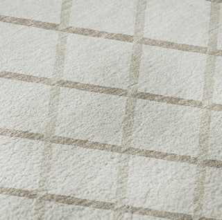 Piper Looms Mayfield Lattice AMF140 Ivory Machine Washable Area Rug Swatch Image