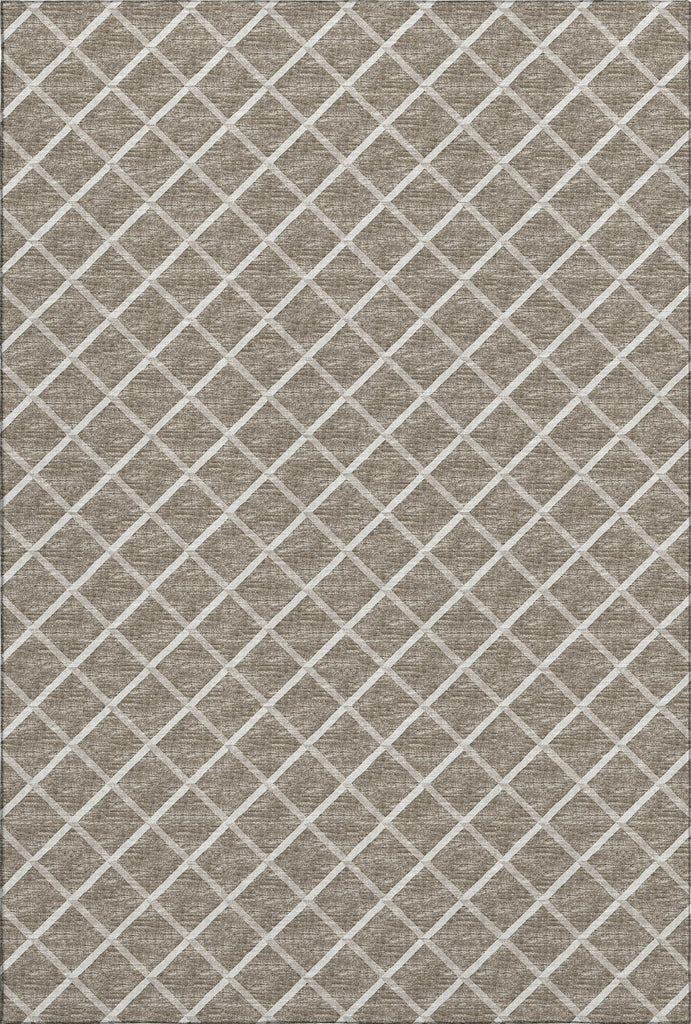 Piper Looms Mayfield Lattice AMF140 Taupe Machine Washable Area Rug main image