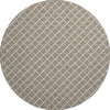 Piper Looms Mayfield Lattice AMF140 Taupe Machine Washable Area Rug Round Main Image