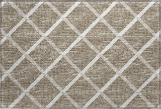 Piper Looms Mayfield Lattice AMF140 Taupe Machine Washable Area Rug Scatter Main Image
