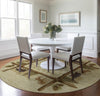 Piper Looms Mayfield Pinecones AMF142 Khaki Machine Washable Area Rug Round Lifestyle Image Feature