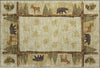 Piper Looms Mayfield Pinecones AMF142 Khaki Machine Washable Area Rug Scatter Main Image