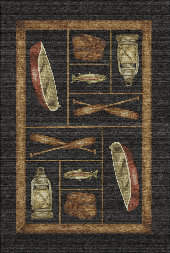 Piper Looms Mayfield Cabin AMF144 Midnight Machine Washable Area Rug main image