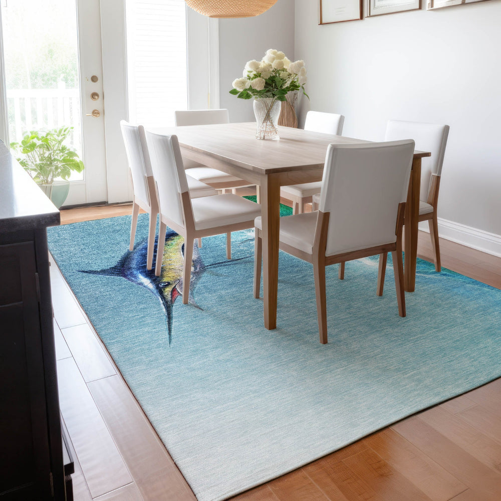 Piper Looms Mayfield Sailfish AMF147 Bermuda Machine Washable Area Rug Lifestyle Image Feature