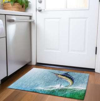 Piper Looms Mayfield Sailfish AMF147 Bermuda Machine Washable Area Rug Scatter Lifestyle Image Feature
