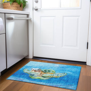 Piper Looms Mayfield Turtle AMF148 Ocean Machine Washable Area Rug Scatter Lifestyle Image Feature
