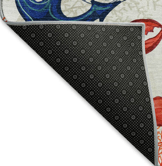 Piper Looms Mayfield Lobster: Anchor AMF149 Ivory Machine Washable Area Rug Backing Image