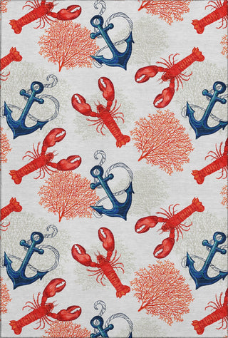 Piper Looms Mayfield Lobster: Anchor AMF149 Ivory Machine Washable Area Rug main image