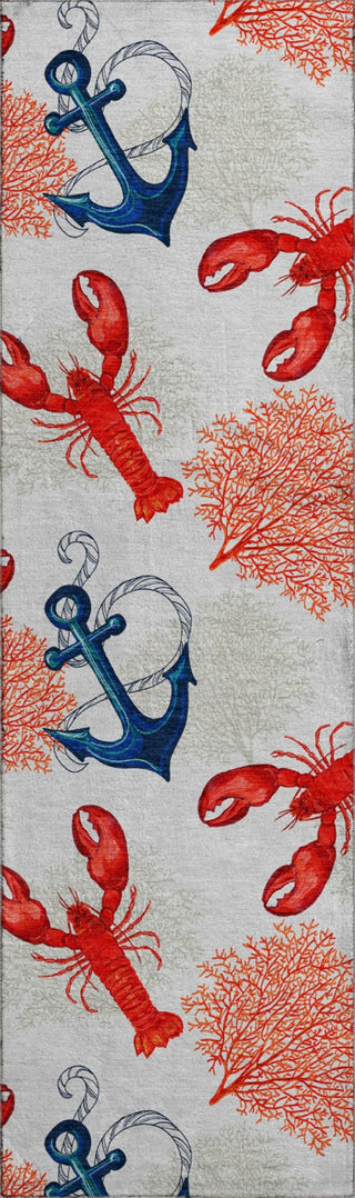 Piper Looms Mayfield Lobster: Anchor AMF149 Ivory Machine Washable Area Rug Runner Main Image