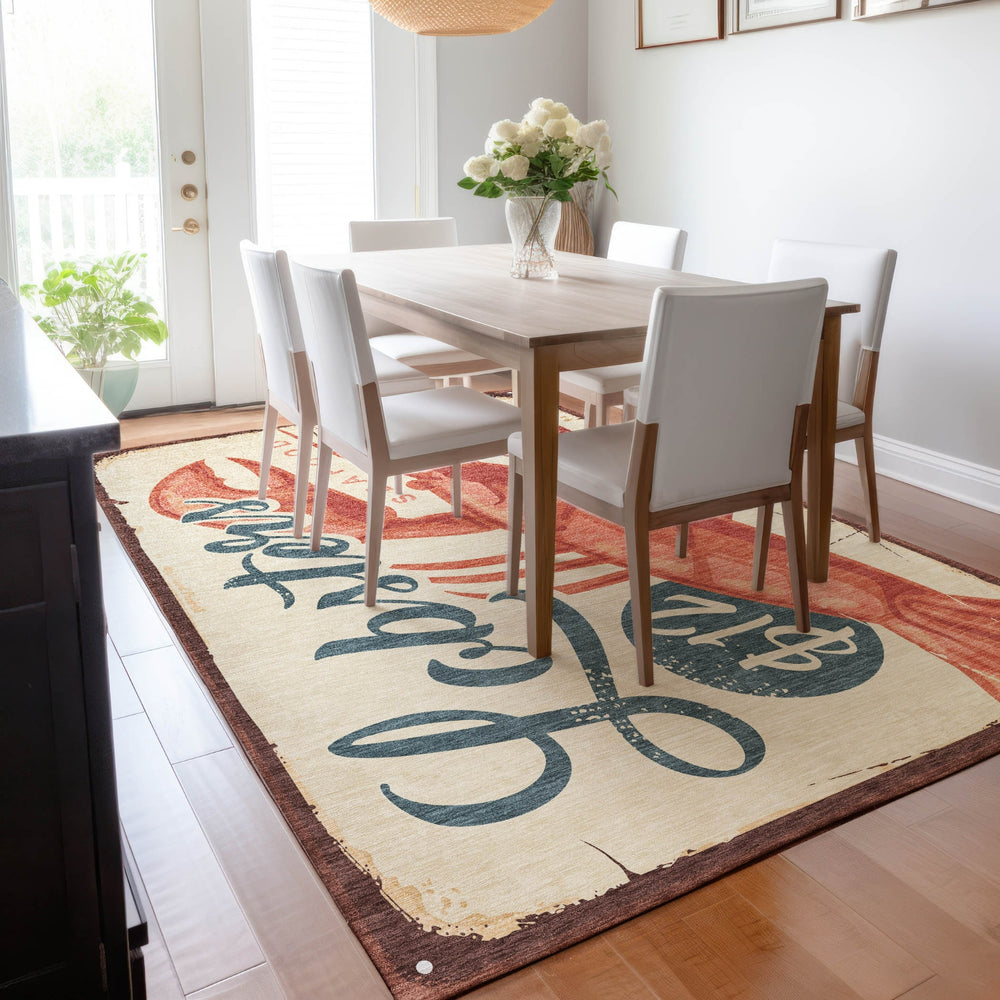 Piper Looms Mayfield Lobster AMF150 Beige Machine Washable Area Rug Lifestyle Image Feature